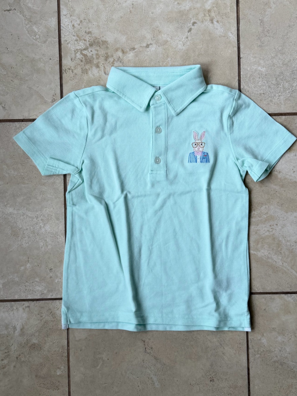 Janie and Jack Light Mint Short Sleeve Polo
